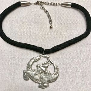 Vintage 1993 Seagull Pewter Dragon Ornament Pendant